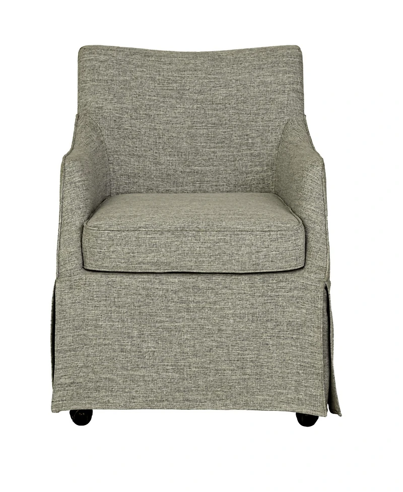 Martha Stewart Collection London 25" Upholstered Skirted Dining Arm Chair