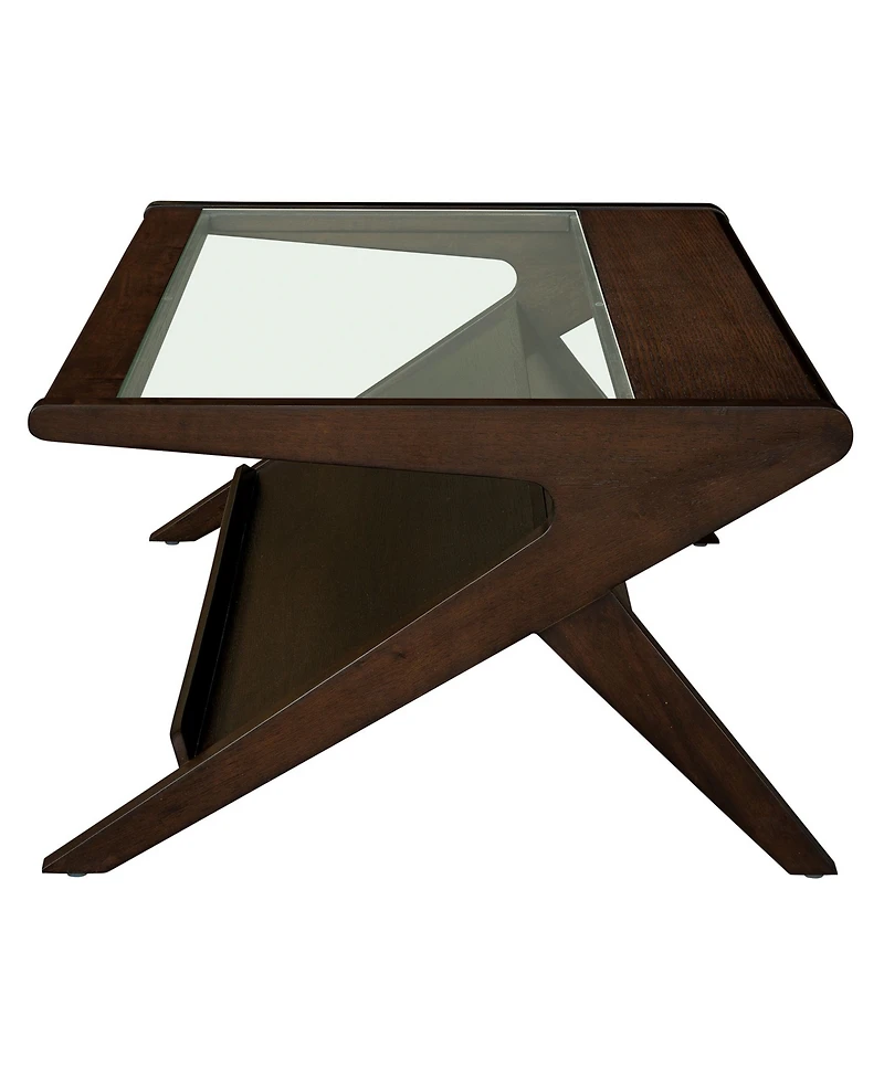 Ink+Ivy Rocket 45" Wood Tempered Glass Sleek Coffee Table