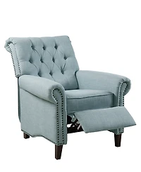 Madison Park Aidan 40.5" Fabric Upholstered Manual Push Back Recliner Chair