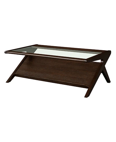 Ink+Ivy Rocket 45" Wood Tempered Glass Sleek Coffee Table