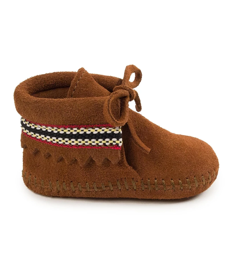 Minnetonka Baby Suede Braid Booties