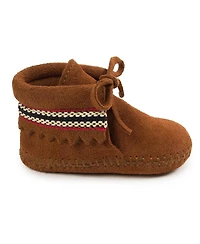 Minnetonka Baby Suede Braid Booties