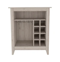 flynama 38 Bar-Coffee Cart with 8 Bottle Racks, 1 Cup Holder and Central Shelf