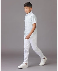 Hope & Henry Boys Linen Short Sleeve Shirt