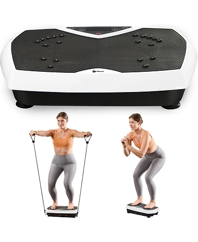 Lifepro Vibration Plate Exercise Machine with Magnetic Acupoints - Full Body Vibration Platform Lymphatic Drainage Massager