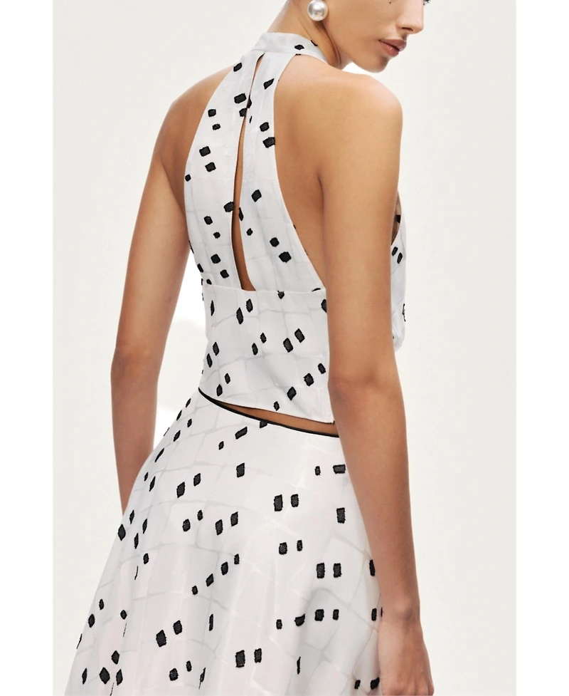 Nocturne Women's Printed Halter Blouse