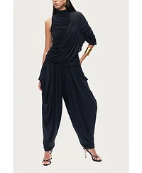 Nocturne Women's Asymmetric Draped Blouse