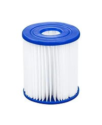 Bestway Fast Set 10' x 26" Stacked Stone Inflatable Swimming Pool Outdoor Set