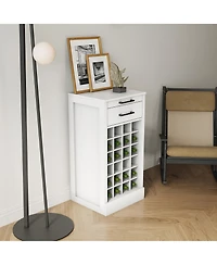 flynama Modular 24-Bottle Wine Bar Buffet Cabinet