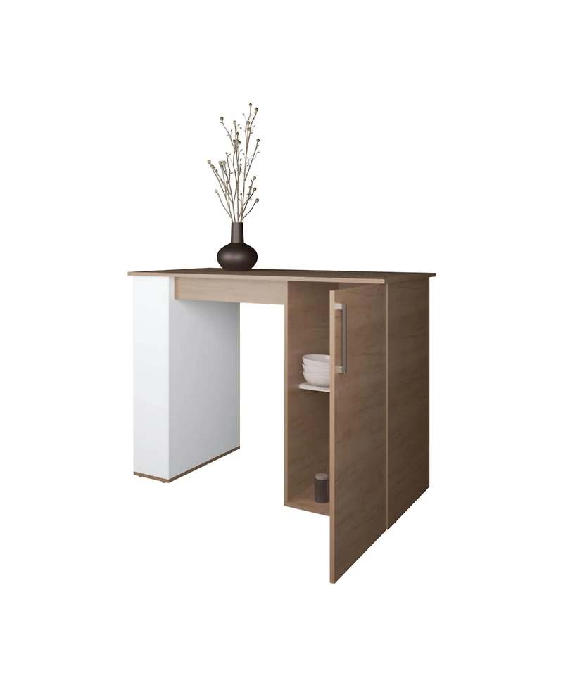 flynama Bar Kitchen Island with Hidden Storage