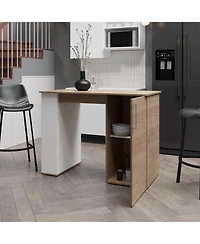 flynama Bar Kitchen Island with Hidden Storage