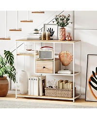 Slickblue Behind Couch Console Table with Storage, Slim Entryway Sofa