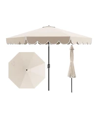 Slickblue Patio Umbrella Outdoor Market with Crank Tilt Adjustment