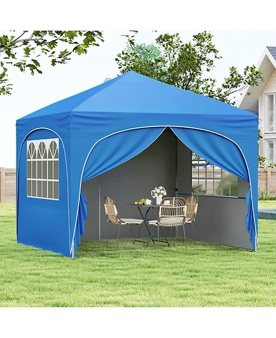 Slickblue Pop Up Canopy Tent with 4 Removable Sidewalls