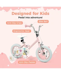 Slickblue Kids Adjustable Height Bike Stars and Moon Design Cycle
