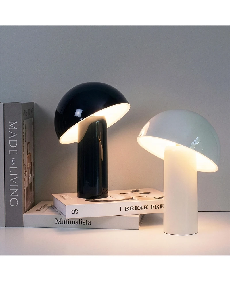 Brightech Celia Portable Led Table Lamp with Dome Mushroom Shade