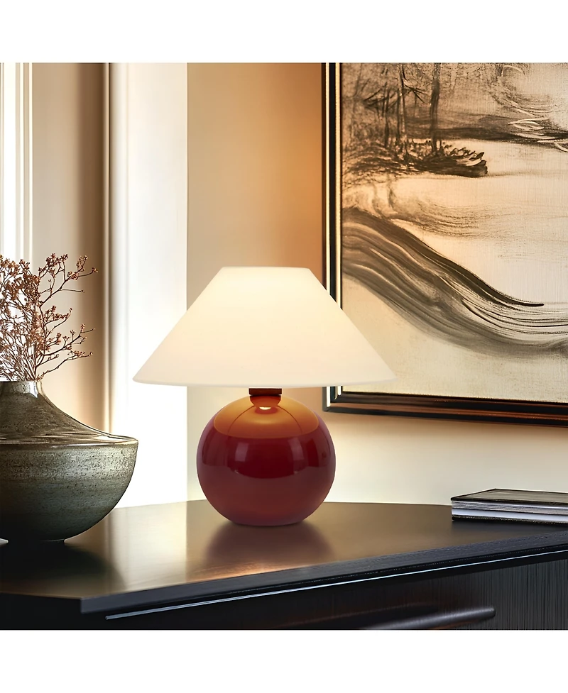 Fiona Classic Ceramic Led Table Lamp with Fabric Empire Shade
