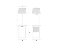 Brightech Madison Led Table & Lamp Combo Bundle with Usb and Wireless Charging Pad, Set of 2