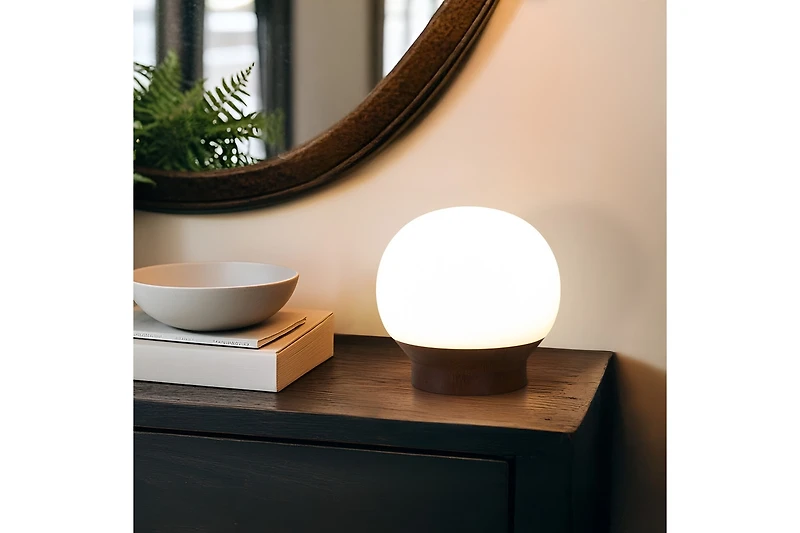 Wave Pendant Led Arc Standing Floor Lamp with Wicker Shade (81")