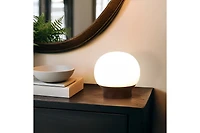 Wave Pendant Led Arc Standing Floor Lamp with Wicker Shade (81")