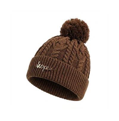 Headbands of Hope Women's Cable Knit Pom-Pom Beanie
