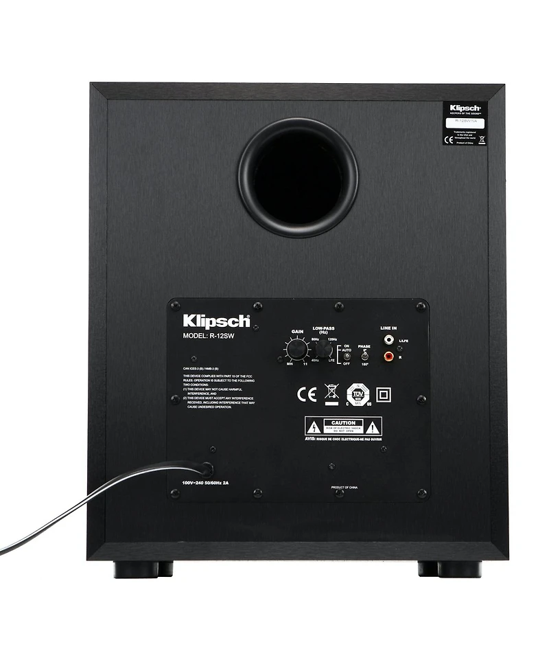 Klipsch Reference R-12SW 400W All-Digital Powered Subwoofer, Brushed Polymer Veneer