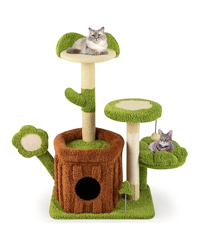Cozito Cat Tree 36 in Cute Jungle Activity Center with Condo