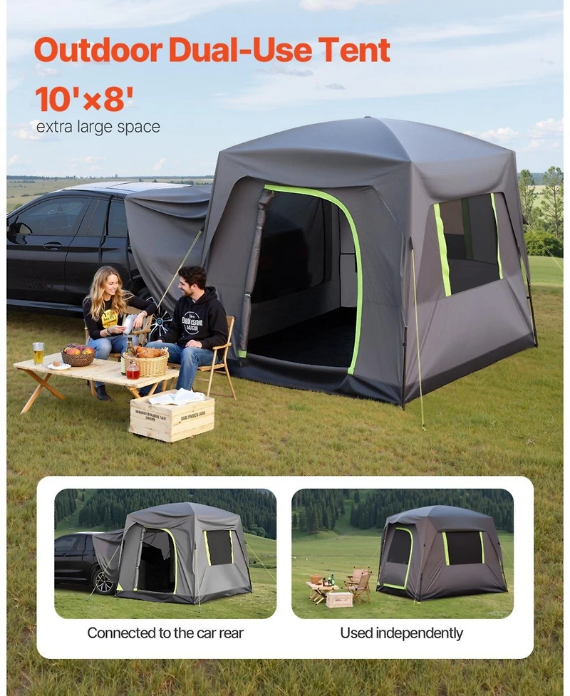 Mecale 10x8 Ft Suv Tent for Camping 5-8 Person with Rainfly Bag