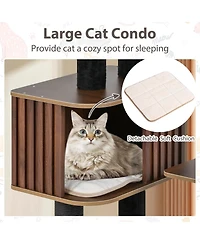 Cozito Cat Tree 59.5 inch Multi-Level with Cushion Top Perch