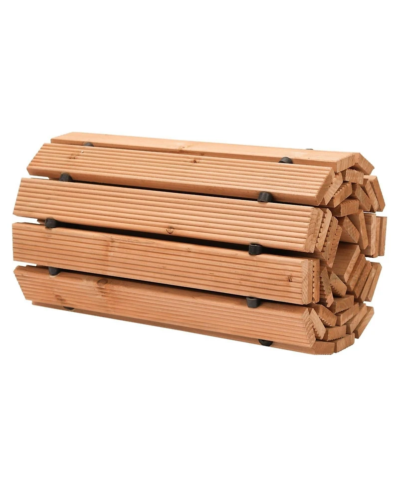 Sugift Wooden Garden Pathway, 8 x 17 , Non-Slip Cedar Outdoor Walkway for Garden