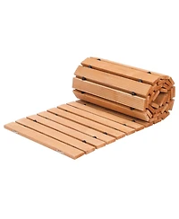 Sugift Wooden Garden Pathway, 8 x 17 , Non-Slip Cedar Outdoor Walkway for Garden