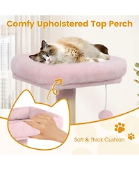 Cozito Cat Tree 58 in Soft Plush Multi-Level with Top Perch