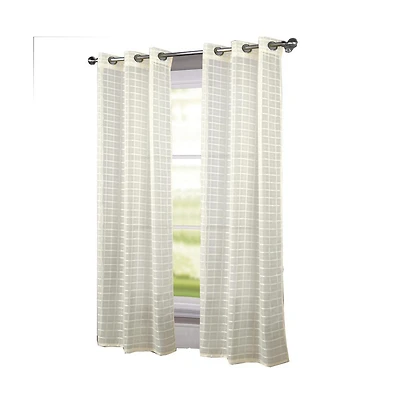 Rt Designers Collection Wanda Box Voile Light Filtering One Grommet Curtain Panel 54" x 90"