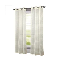 Rt Designers Collection Wanda Box Voile Light Filtering One Grommet Curtain Panel 54" x 90"