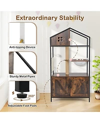 Cozito Cat Tower Industrial with Litter Box Enclosure and Condo