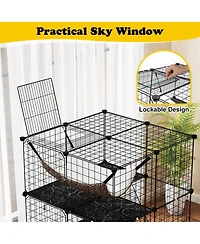 Cozito Cat Cage Indoor 3-Tier Detachable Metal Wire Kennel