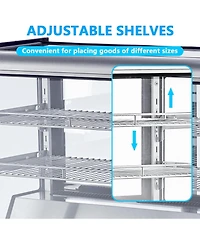 gaomon 183L Cake Refrigerated, Abs + Double-Layer Tempered Glass, Countertop Bakery Display Case for Pastries, Desserts, Beverages, Ideal for Cafe