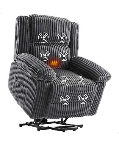 gaomon Power Lift Recliner Chair - Heat and Massage, Electric Lift Plush Recliner with Soft Padded Seat, Back Support & Armrests, Designed