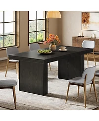 Tribesigns Farmhouse Dining Table for 6, Kitchen Table, Modern Dinner