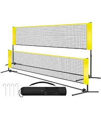 Aronkl Adjustable Height Foldable Badminton Volleyball Pickleball Tennis Net Indoor Outdoor Portable Stable Durable