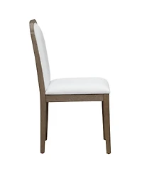 Streamdale Furniture Vintage Espresso Upholstered Dining Chair Set - 4 Chairs