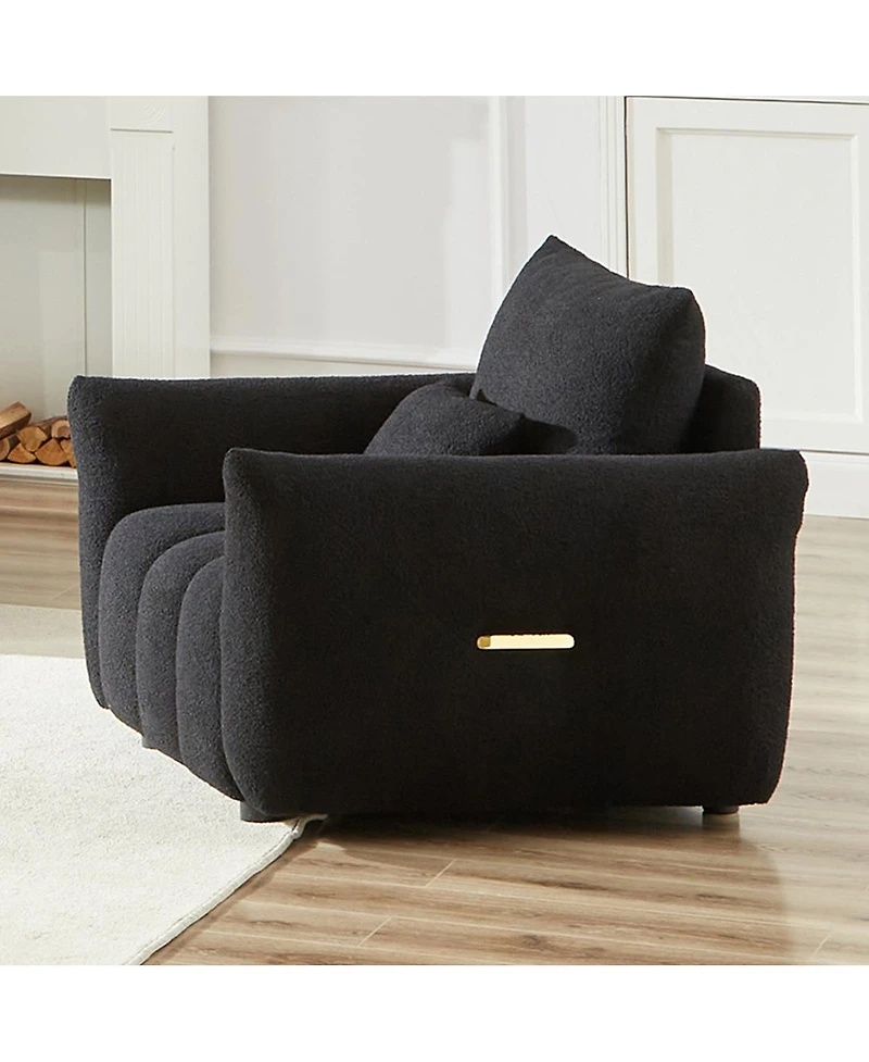Streamdale Furniture 35.2" Teddy Fabric Sofa, Modern Lounge Chair