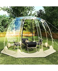 Sugift 8.5 ft x 8.5 ft Transparent Pvc Pop Up Bubble Tent Screen House