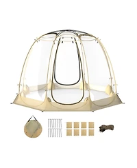 Sugift 8.5 ft x 8.5 ft Transparent Pvc Pop Up Bubble Tent Screen House