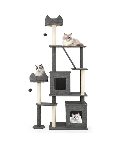 Cozito Cat Tree 71 in Multi-Level Large with Scratching Posts