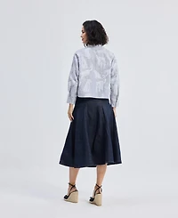 Reistor Women's Oversized Boxy-fit Shirt Animal Print