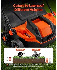 Sugift 2-in-1 Electric Dethatcher and Scarifier, 13-Inch, 13 Amp Corded Lawn Tool