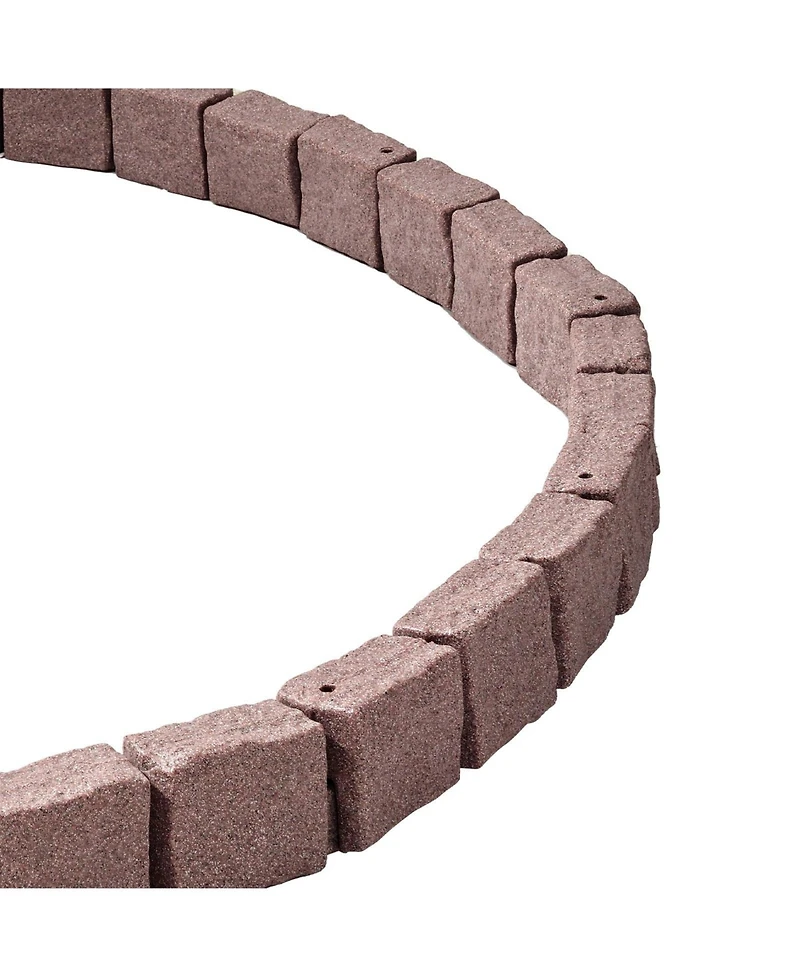 Sugift Faux Stone Landscape Edging, 46.8 x 3.9 in, Flexible Brick-Sized Lawn Edging
