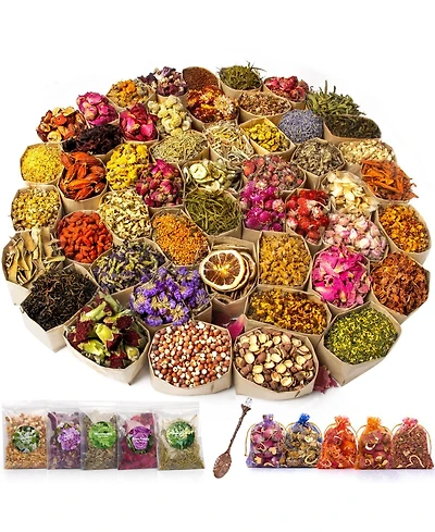 Gnuadz 50 bags Dried Flowers Herbs Kit