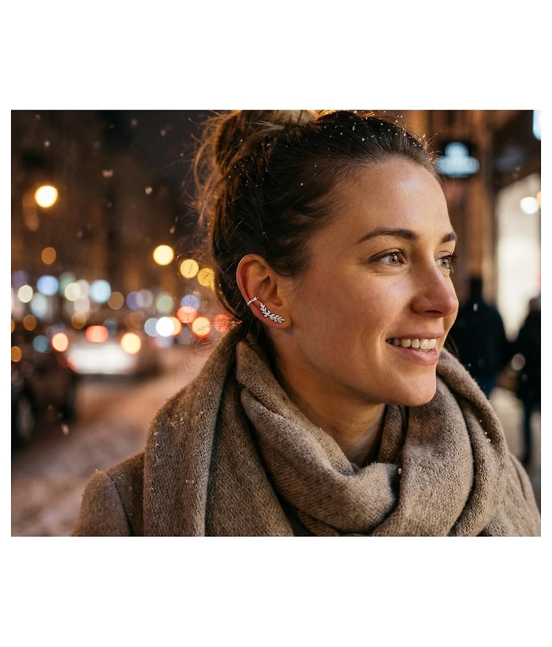 Bling Jewelry Climber Cartilage Leaf Ear Cuffs Wrap For Non Pierced Earrings